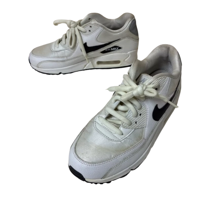 Nike Womens Air Max 90 Size 7.5 Trainers ‘White Silver’