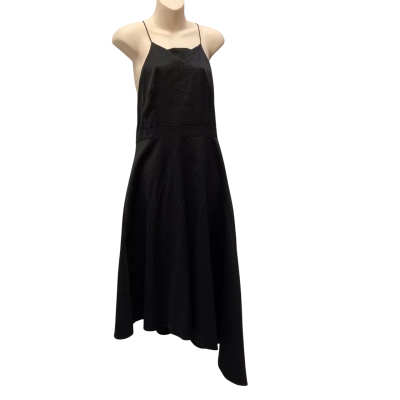*NEW* Montagne Black Cross Over Back Flare Dress Black - Black (RRP $380)