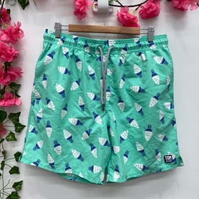 Tom & Teddy Mens Boardshorts Size L Green 