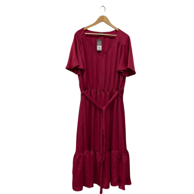 Autograph Summer Glam Rack Swing Dress  Size 18 Raspberry 