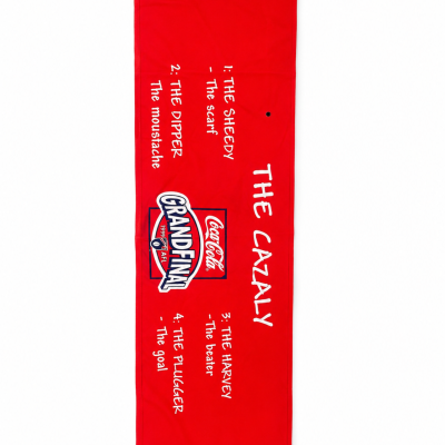 Pair of Vintage 1999 AFL Grand Final Coca-Cola “The Cazaly” Collectable Scarves / Banners