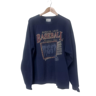  Retro Players by Van Heusen Size L Crew Neck Jumper Navy Blue 