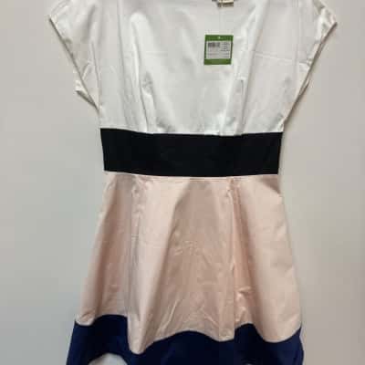 Kate Spade Womens  Size 10 Short Sleeve Dress  Black  / Blue / Pink  / White 