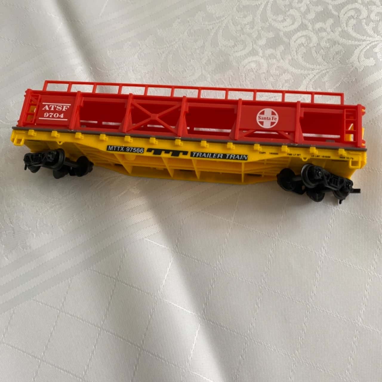 Life Like MTTX 97566 ATSF 9704 Santa Fe Railroad Trailer Train Car ...