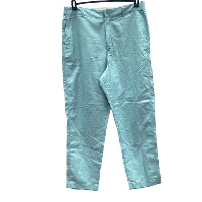 Uniqlo Womens Size 16 Linen Cotton Blue Tapered Pants