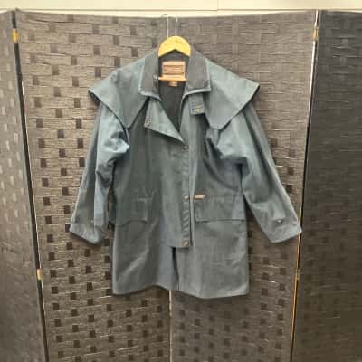 Driza-Bone Womens  Size XS Raincoat Black  / Blue 