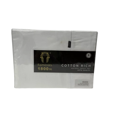 Ramesses cotton rich sateen sheet set QUEEN 