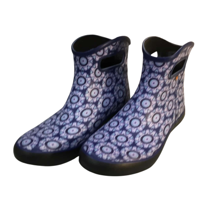 BOGS Bloom Blue Patterned Gumboots Size 10US