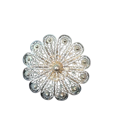  Womens Vintage 925 Silver Brooch 
