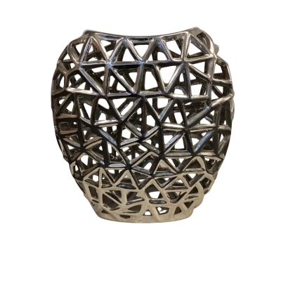 Ceramic Silver Vase 