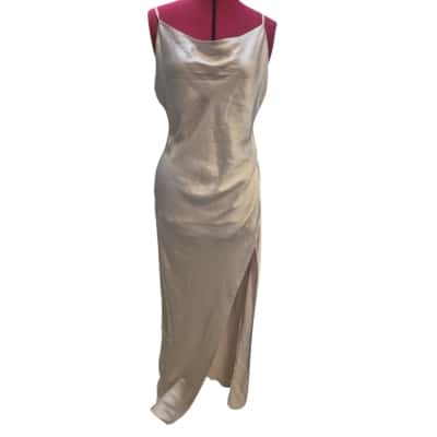  Womens  Size 14 Shoestring Strap Dress Pearl 
