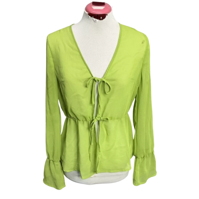 Kookai Womens  Size 38 Long Sleeve Top Green 