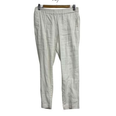 Trenery Womens Size 8 White Linen Pants