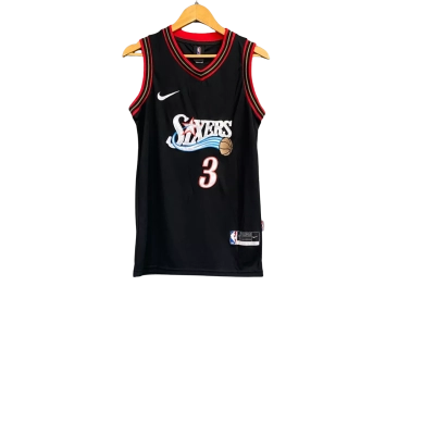 NBA-Nike Philadelphia 76'ers Allen Iverson #3 Basketball Jersey Vest Size S Black  