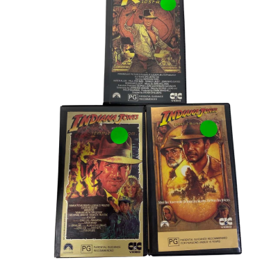 Indiana jones VHS Tapes 