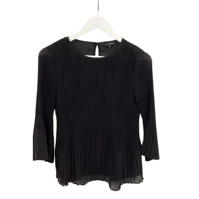 Portmans Womens  Size 6 3/4 Sleeve Shirt Black  