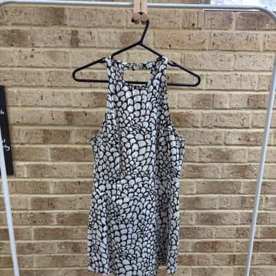 Dotti Womens black & white Size 10 Playsuit 