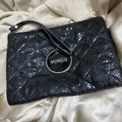 Mimco Mesh Evening Womens Wristlet Black  