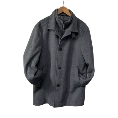 Reserve Mens Size L Grey Button up & Front Zip Winter Jacket