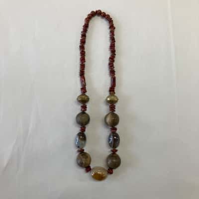 Women’s Boho Style Chunky Stone/Wood Necklace