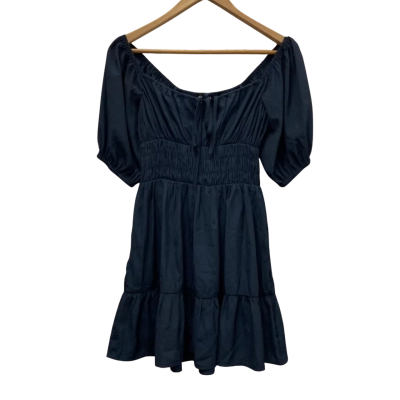 Ghanda Womens  Size XS Mini/ Short Sleeve Dress Black RRP $69.95