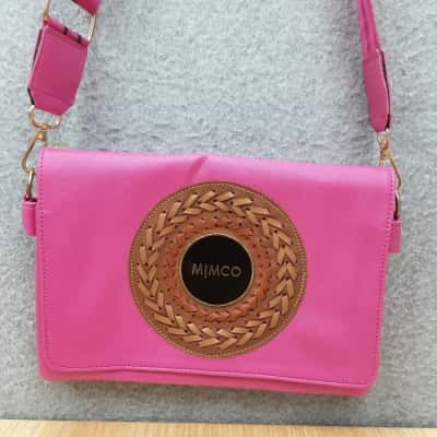 Mimco Hot Pink Fabric Strap shoulder bag