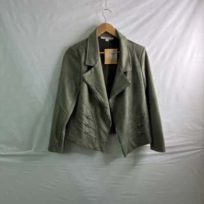 Noni B Womens Size 10 Open Jacket Olive BNWT