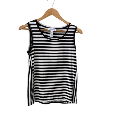 Joseph Ribkoff Womens  Size UK 10 Sleeveless Top Black  / Striped / White 