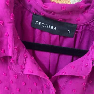 Decjuba Womens  Size 16 Mini Dress Pink  / Purple 