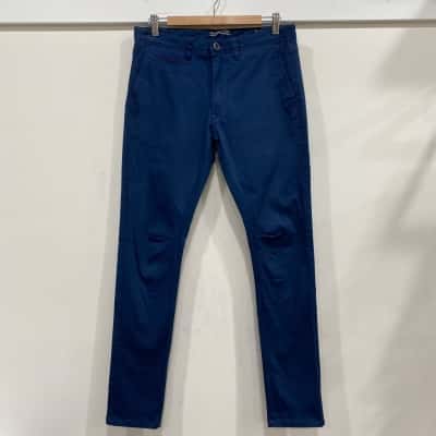 Politix Mens  Size 30 Slim fit Pants Blue 