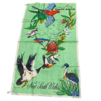 Pure Linen Greetings From North Haven NSW Tea Towel