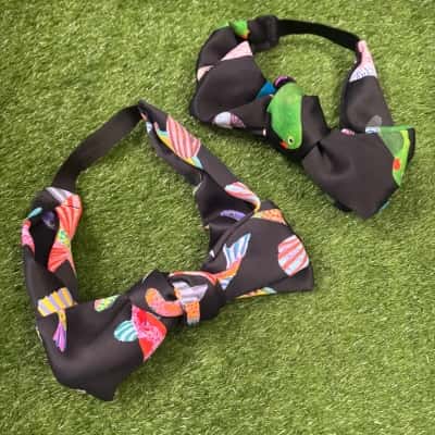 Gorman + Monica Forsburg Parrot & Fish Print Headband With Bow x 2 