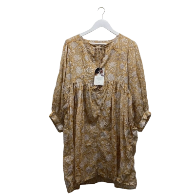 Daughters of India Soft Mustard Handmade Size XL Dress NEW!!