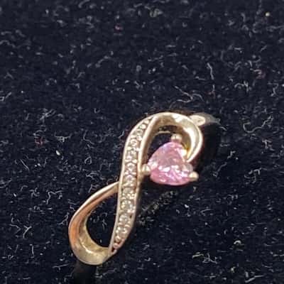  Women's Ring Pink  / Silver 