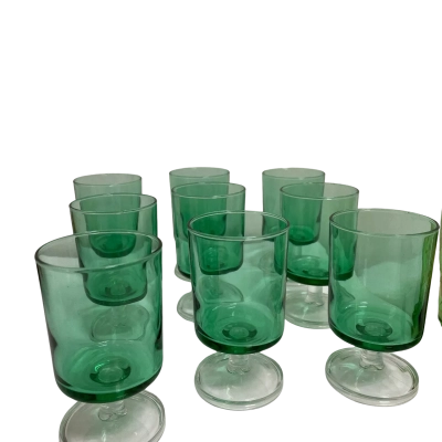 9x 70’s Luminarc’Cavalier’ Emerald Green 