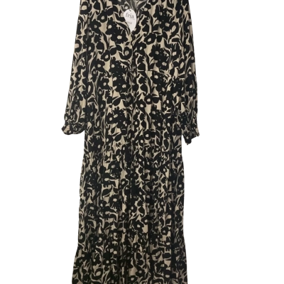 Women’s Size 18 Beige and Black Maxi Dress