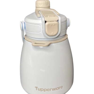 Tupperware Thermal Pot Belly Flask - Insulated 1L Blue Mist
