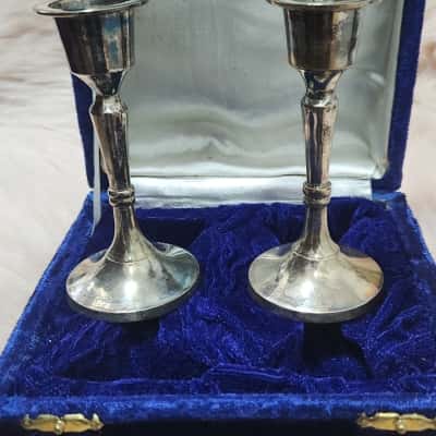 Silver plated candle sticks
