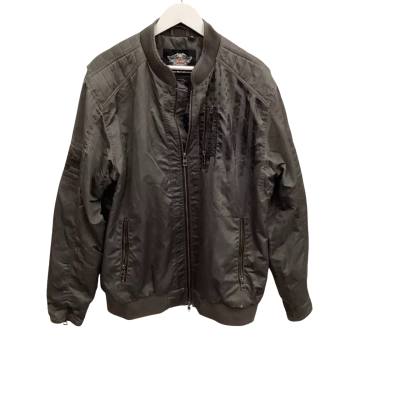 Harley Davidson Distressed Nylon Motorcycle Jacket XL
