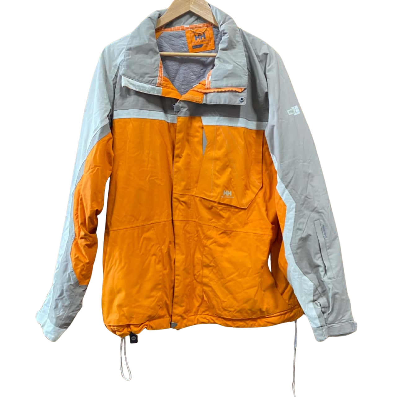 Helly Hansen Orange/White/Grey Rain Jacket Size XL