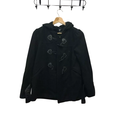 Dangerfield Womens  Size 6 Hooded Jacket Black  