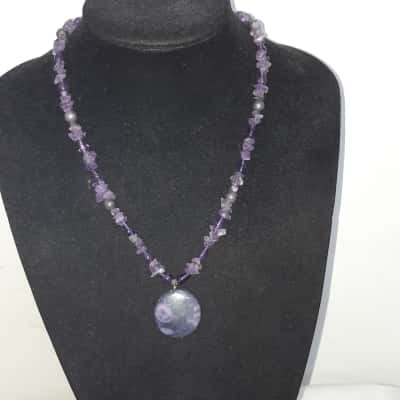 Amethyst Stone Chip Necklace