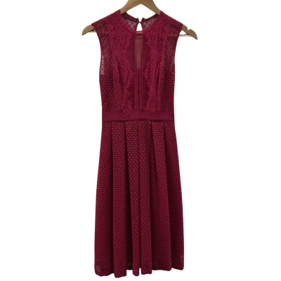Alannah Hill Womens Size 6 Sleeveless Dress Maroon