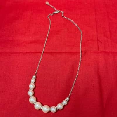 Equip silver tone chain necklace
