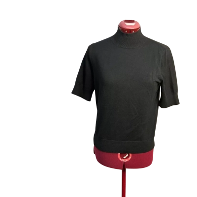 Dannii Minogue Womens  Size 10 Petite  Short Sleeve Top Black  