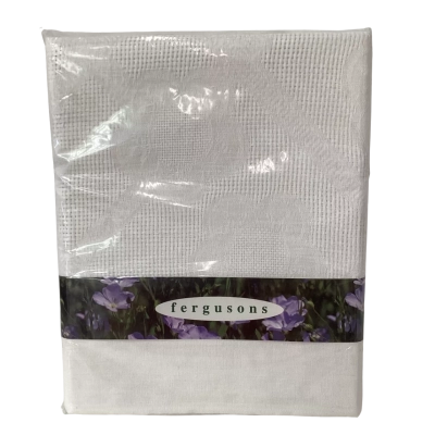 Thomas Ferguson & Co Ltd - White Rectangular Linen Tablecloth
