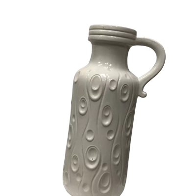 WHITE SCHEURICH WEST GERMAN JAG VASE 18 inch Tall