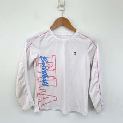 Fila Kids White Long Sleeve Sportswear Top Size 12 