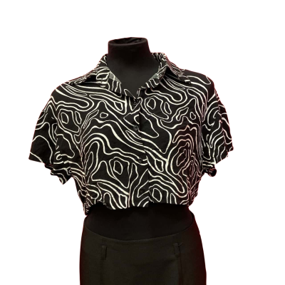 Thanne Womens  Size 12 Black  / Pattern / White Top