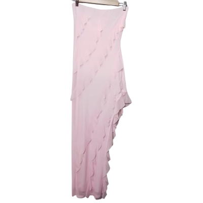 BILLY J Womens  Size 10 Strapless Midi Dress With Slit Pink  